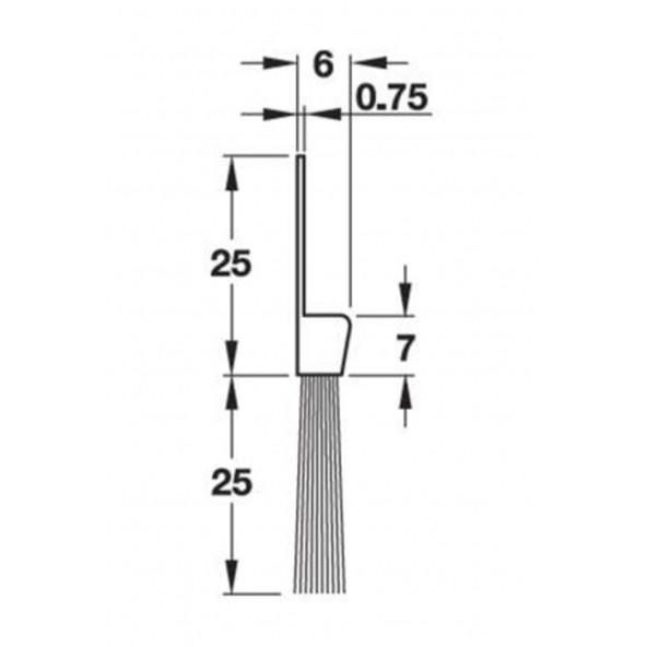 100 cm kapı altı fırçası (kahverengi) - 4
