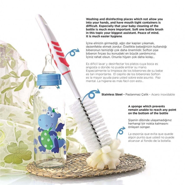 Softon Şişe Biberon Fırçası - 4