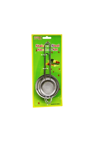 KUZGUN TİCARET 3 PARÇA ÇAY SÜZGEÇ METAL (4767) - Lisinya