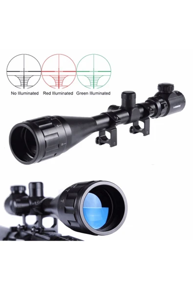 KUZGUN TİCARET 4-16x50 Aoeg Zoomlu Dürbünü Çift Işıklı Kırmızı,yeşil Kaynaklı Avcılık Dürbün ( Lisinya ) - 1