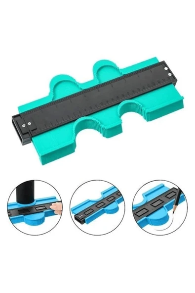 KUZGUN TİCARET Kontur Ölçüm Cihazı Ahşap Fayans Şekillendirme Kalıbı 24 Cm ( Lisinya ) - 1