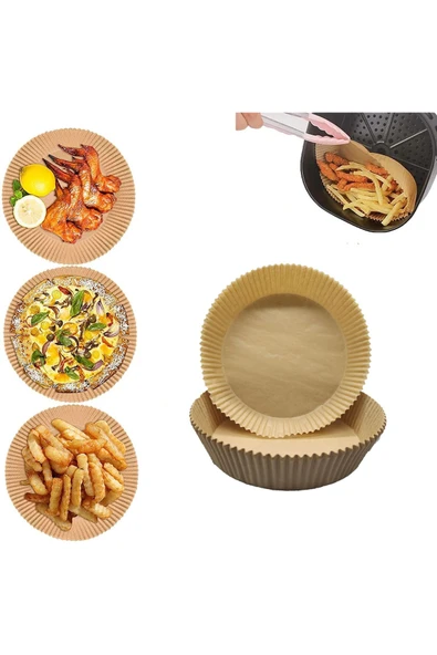KUZGUN TİCARET Airfreyer Fritöz Kağıdı Yuvarlak XL / XXL 50li