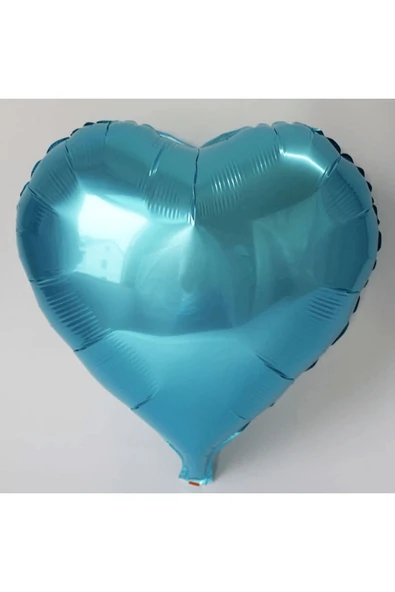KUZGUN TİCARET Kalp Balon Folyo Açık Mavi 45 Cm 18 İnç - Lisinya