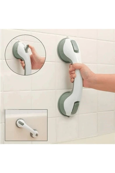 KUZGUN TİCARET Düşme Ve Kayma Önleyici Banyo Tuvalet Vantuzlu Kilitli Tutacak ( Lisinya )