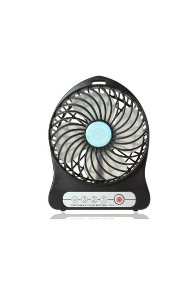 KUZGUN TİCARET Şarjlı Taşınabilir Mini Fan - Vantilatör - 1