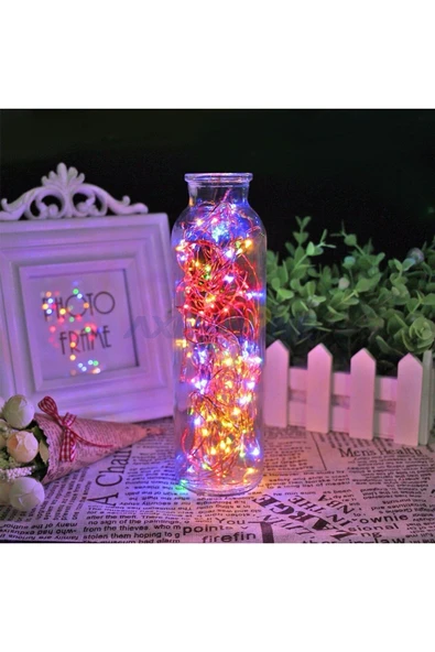 KUZGUN TİCARET Pilli Dekoratif Peri Led Işık 3 Metre (RGB) Gaming Aydınlatma (4767) - Lisinya