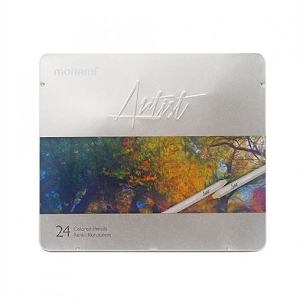 Monami Artist Kuru Boya 24 Renk (Metal Kutu) Mkb710024m