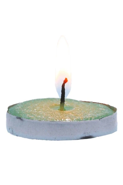 KUZGUN TİCARET Tea Lights Yeşil Mum 5 li 1 Paket - 1