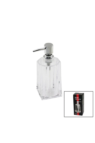 KUZGUN TİCARET 280ML - UZUN ŞEFFAF - MİKA KRİSTAL SIVI SABUNLUK (4767) - Lisinya