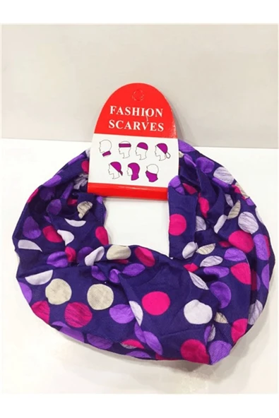 KUZGUN TİCARET Puantiyeli Bandana Baf Maske - Lisinya