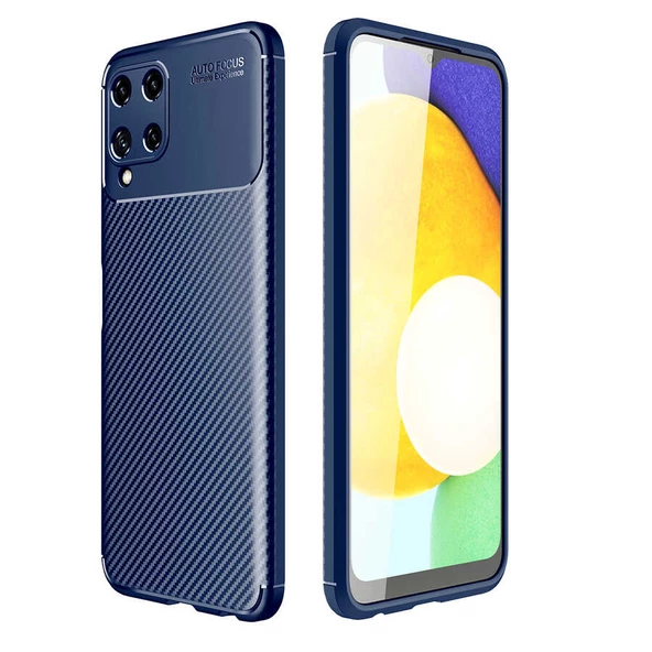 Galaxy M32 Kılıf Zore Negro Karbon Tasarım Silikon Kılıf - 3