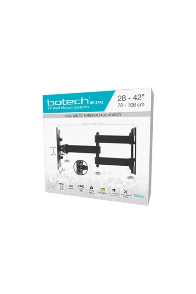 KUZGUN TİCARET BP-2742 HAREKETLİ TV ASKI APARATI 72X106 (4767) - Lisinya