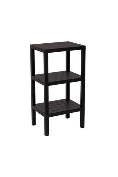 KUZGUN TİCARET 3 RAFLI SİYAH MODÜLER ÜNİTE PLASTİK 38x29x74 cm (4767) - Lisinya