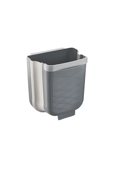 KUZGUN TİCARET GRİ KATLANABİLİR MUTFAK ÇÖP KOVASI 6LT (4767) - Lisinya