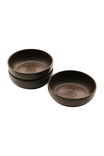 KUZGUN TİCARET 3PCS NATUREL PLASTİK ÇEREZLİK ÇAP: 10CM - DERİNLİK: 3CM (4767) - Lisinya