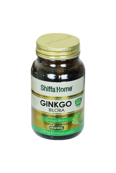 KUZGUN TİCARET Shiffa Home Ginkgo Biloba Diyet Takviyesi 620 Mg x 60 Kapsül