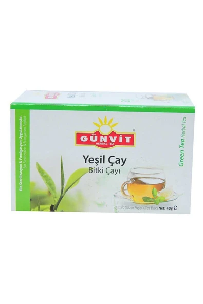 KUZGUN TİCARET Yeşil Çay Bitki Çayı 20 Süzen Poşet
