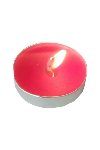 KUZGUN TİCARET Tea Lights Kırmızı Mum 5 li 1 Paket