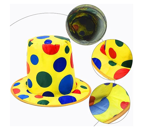 Palyaço Şapkası Rengarenk Puantiyeli 19 cm - 3