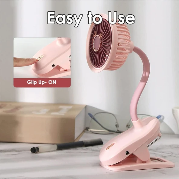Blueseed BS-5002 Şarjlı Masa Kenarı Montajlı Fan Mini Vantilatör - 5