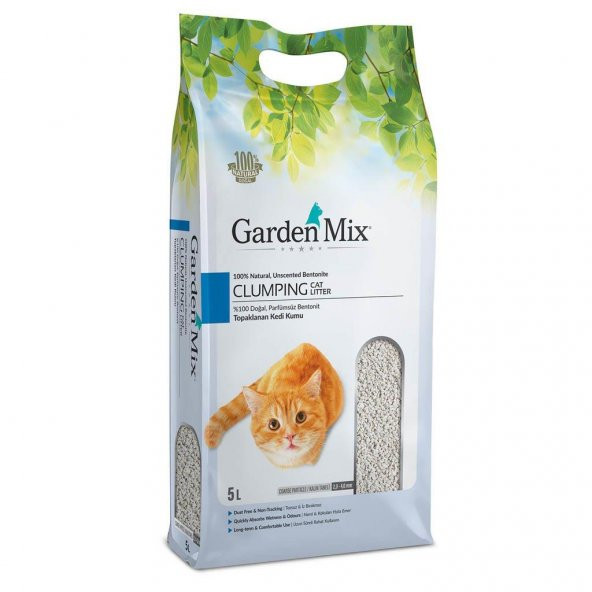 Gardenmix Kokusuz Bentonit Kalın Taneli Kedi Kumu 5 Lt