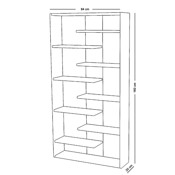 Moonlife Denver Dekoratif Kitaplık Beyaz - Resim 4