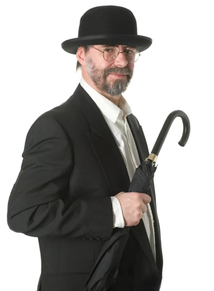 Siyah Renk Yetişkin Boy Retro Bowler Derby Şapkası 58 cm - 3