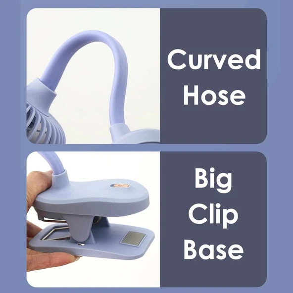 Blueseed BS-5002 Şarjlı Masa Kenarı Montajlı Fan Mini Vantilatör - 4