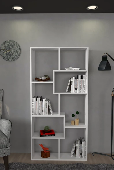 Moonlife Zebra Dekoratif Kitaplık Beyaz - Resim 7