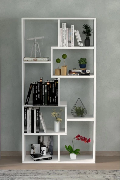 Moonlife Zebra Dekoratif Kitaplık Beyaz ürün görseli 1