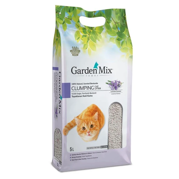 Gardenmix Lavanta Kokulu Bentonit İnce Taneli Kedi Kumu 5 Lt ürün görseli