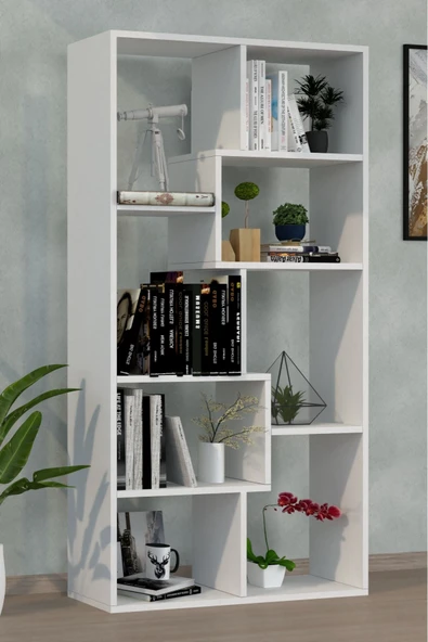 Moonlife Zebra Dekoratif Kitaplık Beyaz - Resim 3