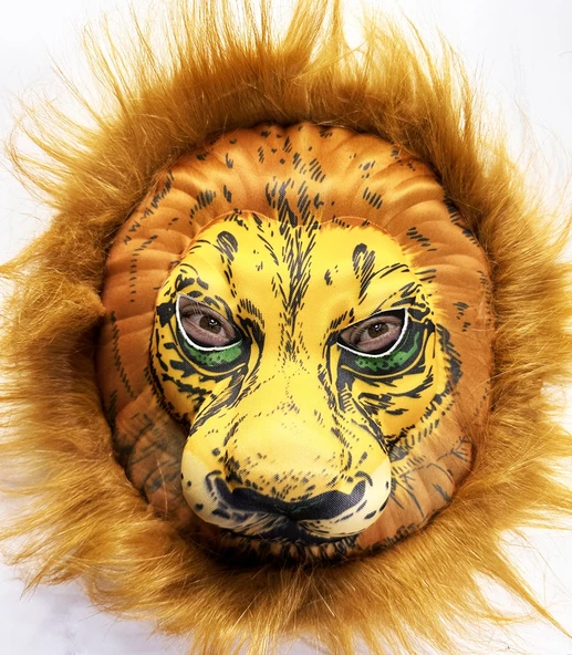 Peluş Aslan Maskesi Kahverengi Yeleli Mega Peluş 33 No ürün görseli 1