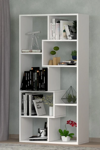 Moonlife Zebra Dekoratif Kitaplık Beyaz - Resim 2