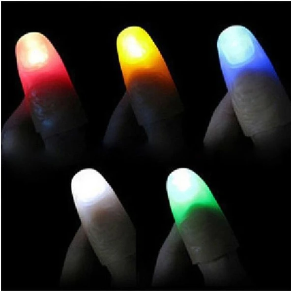 Led Işıklı Renkli Sihirli Parmak Işıklı Parmak Şaka Parmak 1 Adet - 3