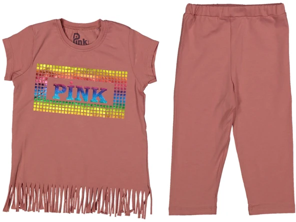 PINK BASKILI TAYTLI KIZ TAKIM