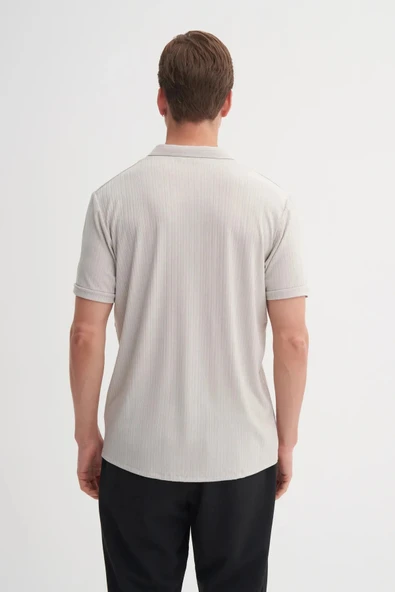 Cazador Regular Fit Örme Kısa Kol Gömlek - 4