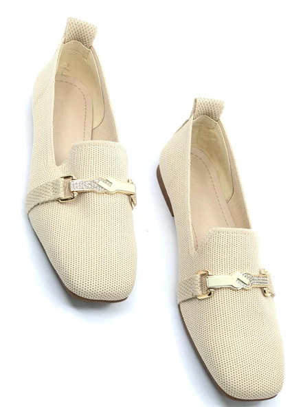 Feles Tiriko Küt Burun Toka Detaylı Kadın Babet Ayakkabı - Resim 4