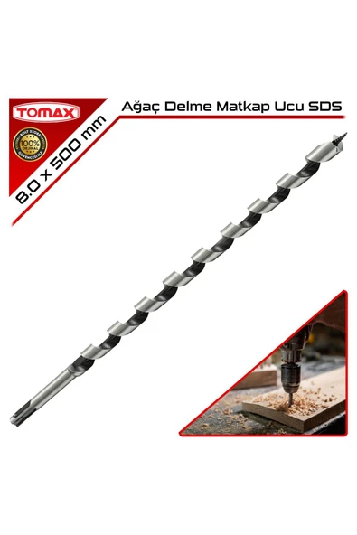 Ağaç Delme Matkap Ucu Uzun SDS | 8.0 x 500 mm ürün görseli