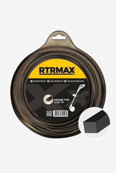 Rtrmax RTY333 Tırpan Misinası - Çim Biçme Misinası 3.3 mm x 42 mt Kare - Resim 2