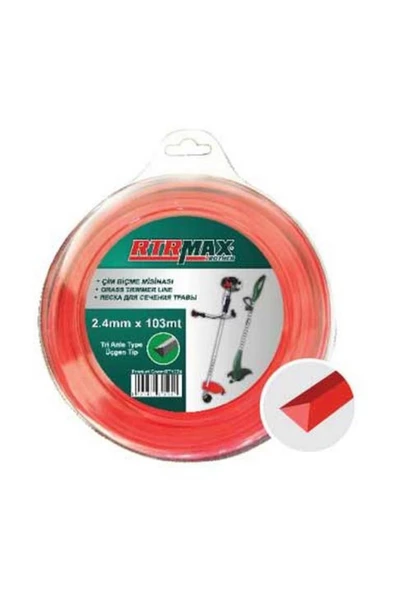 Rty235 Tırpan Misinası Kırmızı 3,3Mm*48Mt