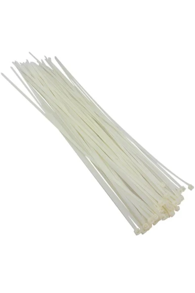 Klips Kablo Bağı 3,6x300 Beyaz (100 ADET) Kablo Cırtı ürün görseli
