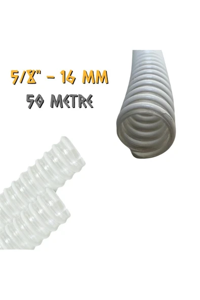 Güneş Spiral Şeffaf Klima Hortumu 5/8" - 16 mm. - 50 Metre ürün görseli