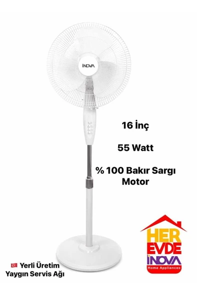 AYAKLI VANTİLATÖR SOĞUTUCU BORA 16 İNÇ 3 KANATLI ürün görseli