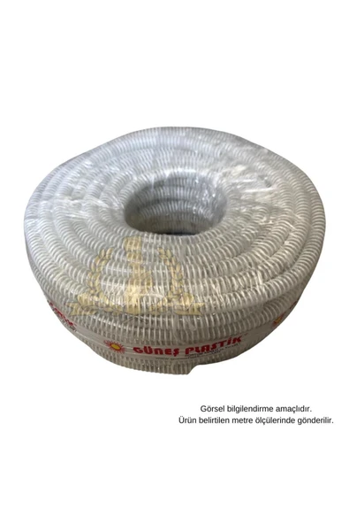 Güneş Spiral Şeffaf Klima Hortumu 5/8" - 16 mm. - 50 Metre - Resim 2