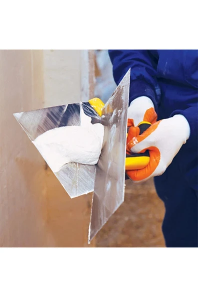 Dekor Ahşap Saplı Kısa Macun Küreği Yay Çeliği 18 cm - Resim 3