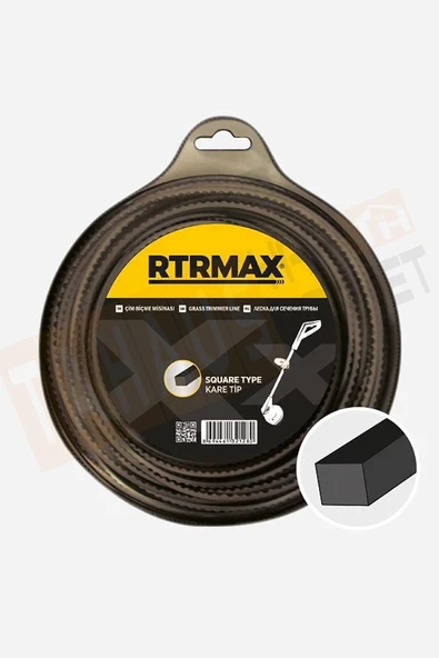 Rtrmax RTY333 Tırpan Misinası - Çim Biçme Misinası 3.3 mm x 42 mt Kare ürün görseli