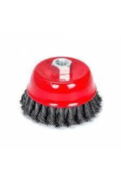 65 Mm Burgulu Çanak Tel Fırça Matkap Daire Fırça - Resim 4