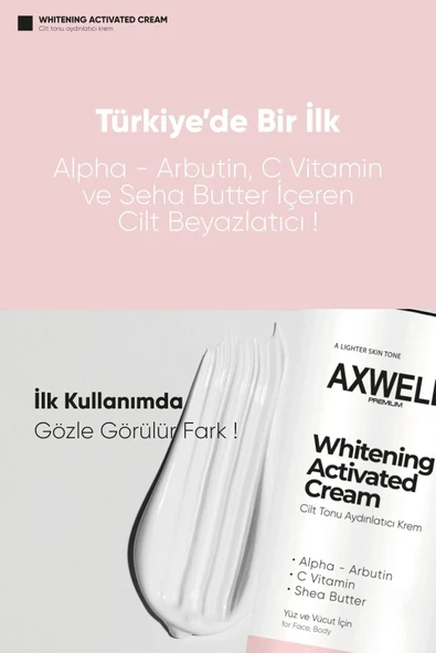 AXWELL PREMIUM Cilt Beyazlatıcı Aydınlatıcı Alpha Arbutin Leke Karşıtı Krem Vitamin C, Shea Butter Krem - 7