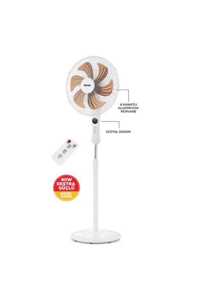 Serin Ayaklı Kumandalı Vantilatör 18" - Resim 3